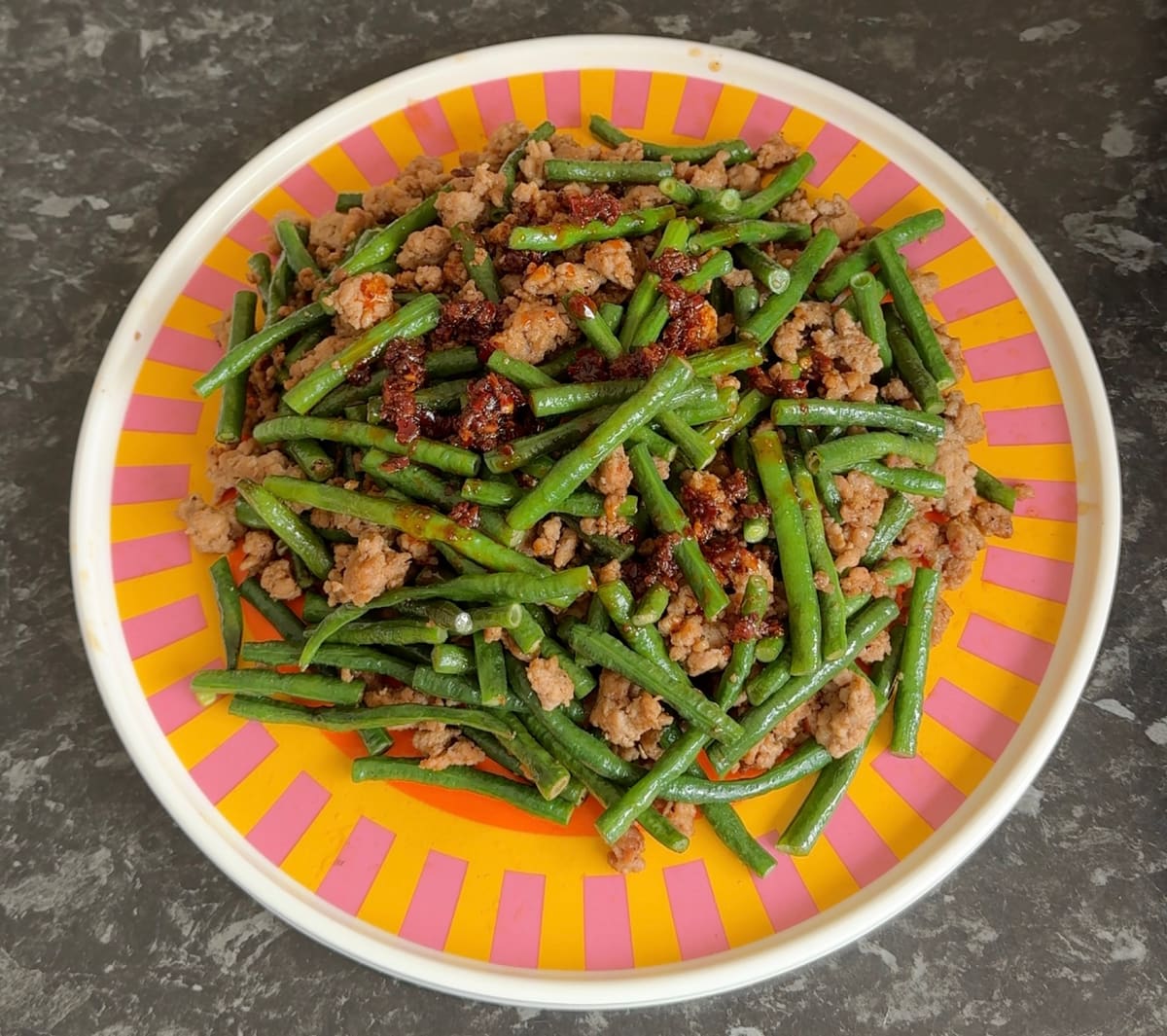 Stir-Fried Snake Beans with Pork Mince